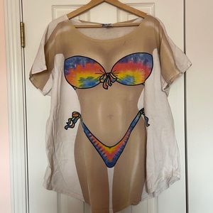 LA imprints bathing suit cover up